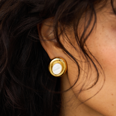 Giselle | Pearl Drop Earrings - Gold