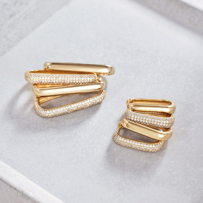 Liliana | Icon Pavé Hoops - Gold