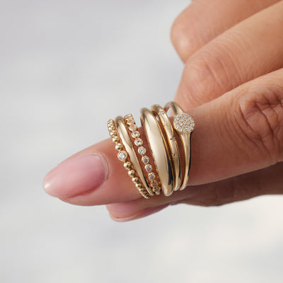 Alessia | Midi Dome Ring - Gold