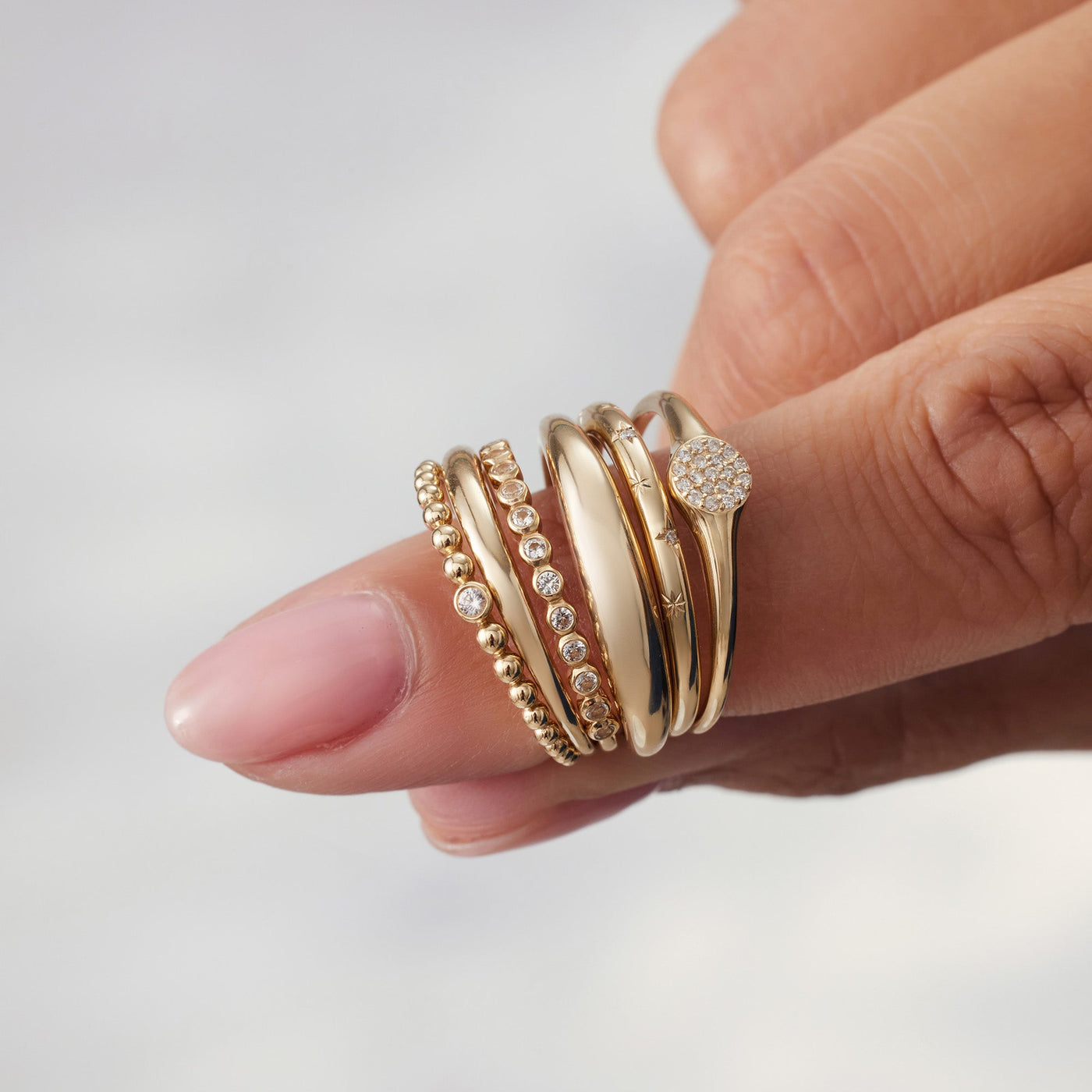 Sylvia | Slim Dome Ring - Gold