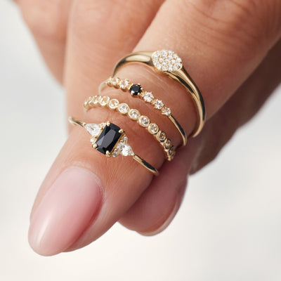 Aelina | Diamond Bubble Ring - Gold