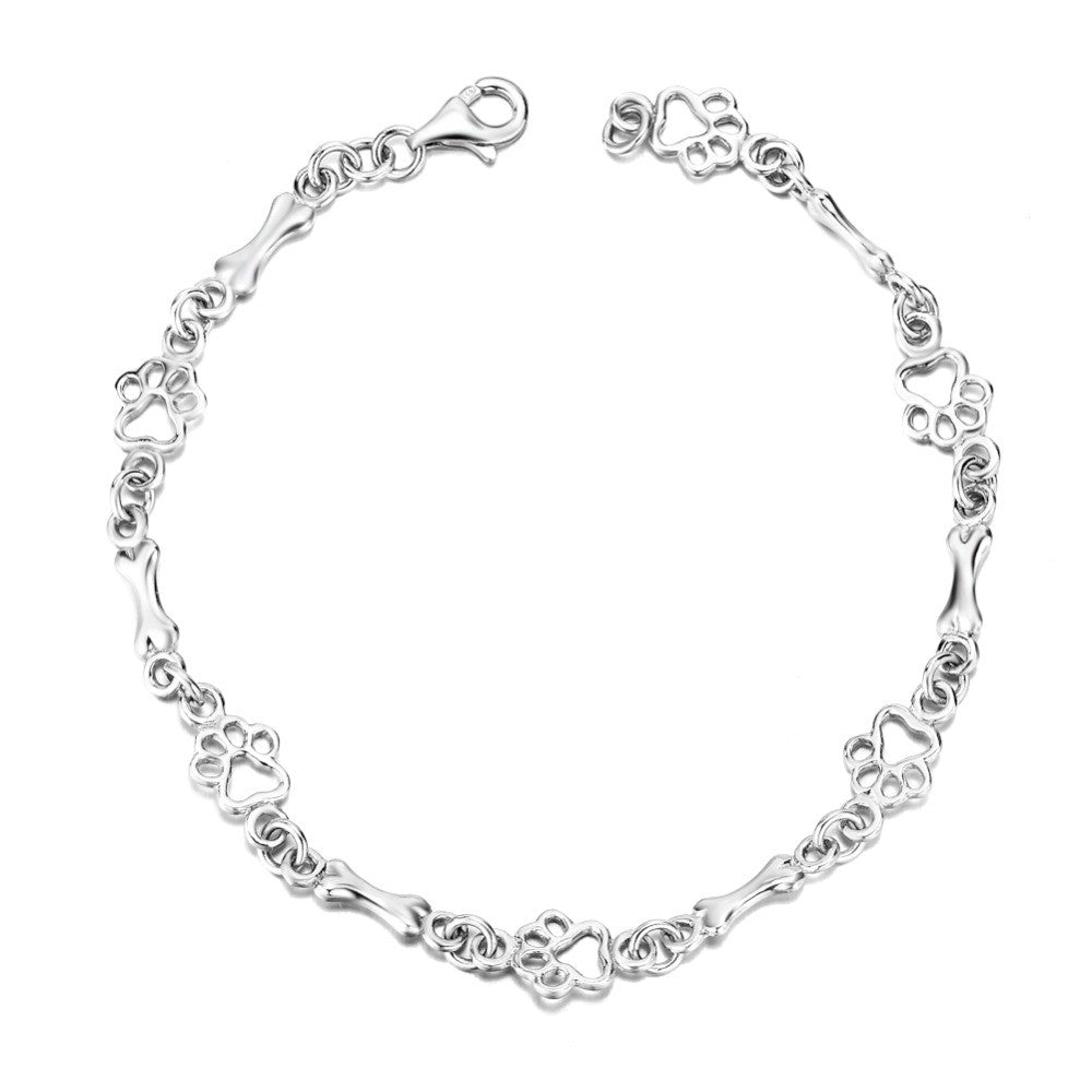Cyrisse | Silver Paw Charm Bracelet