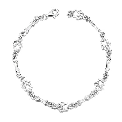 Cyrisse | Silver Paw Charm Bracelet