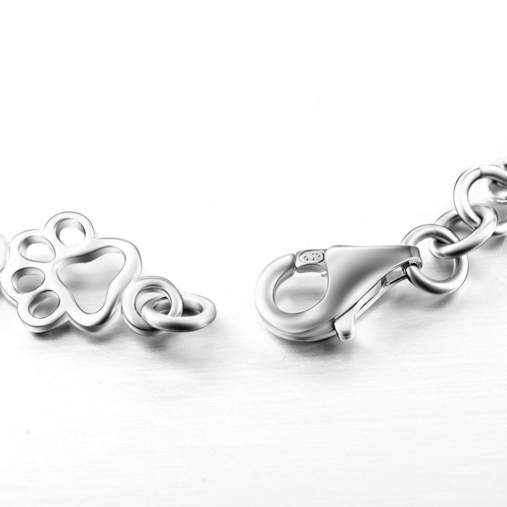 Cyrisse | Silver Paw Charm Bracelet
