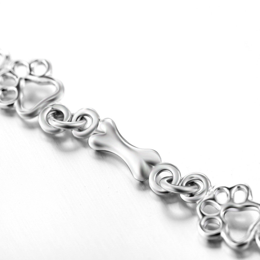 Cyrisse | Silver Paw Charm Bracelet