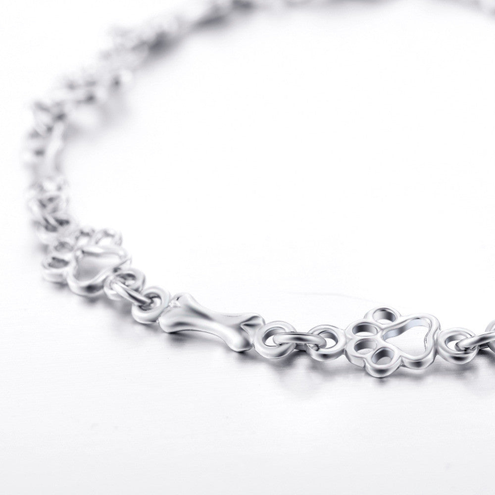Cyrisse | Silver Paw Charm Bracelet
