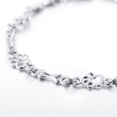 Cyrisse | Silver Paw Charm Bracelet