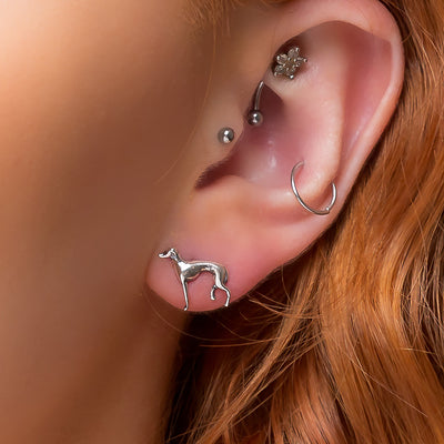 The Loyal Soul I Greyhound / Whippet / Sighthound Stud Earrings