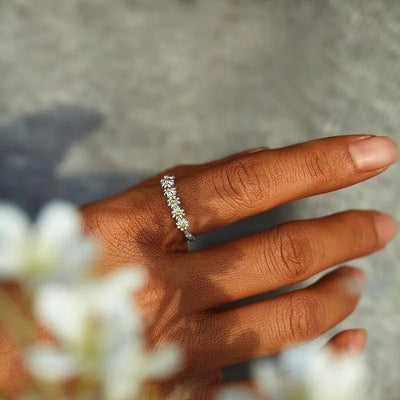 Flora | Adjustable Silver and Painted Ring
