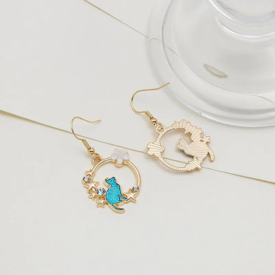 Stargazer Whiskers I  Cat Earrings