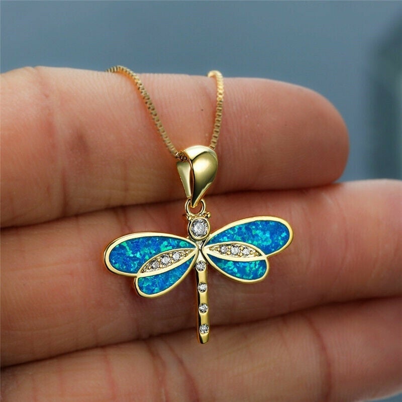 Ameline | Dragonfly Opal Necklace