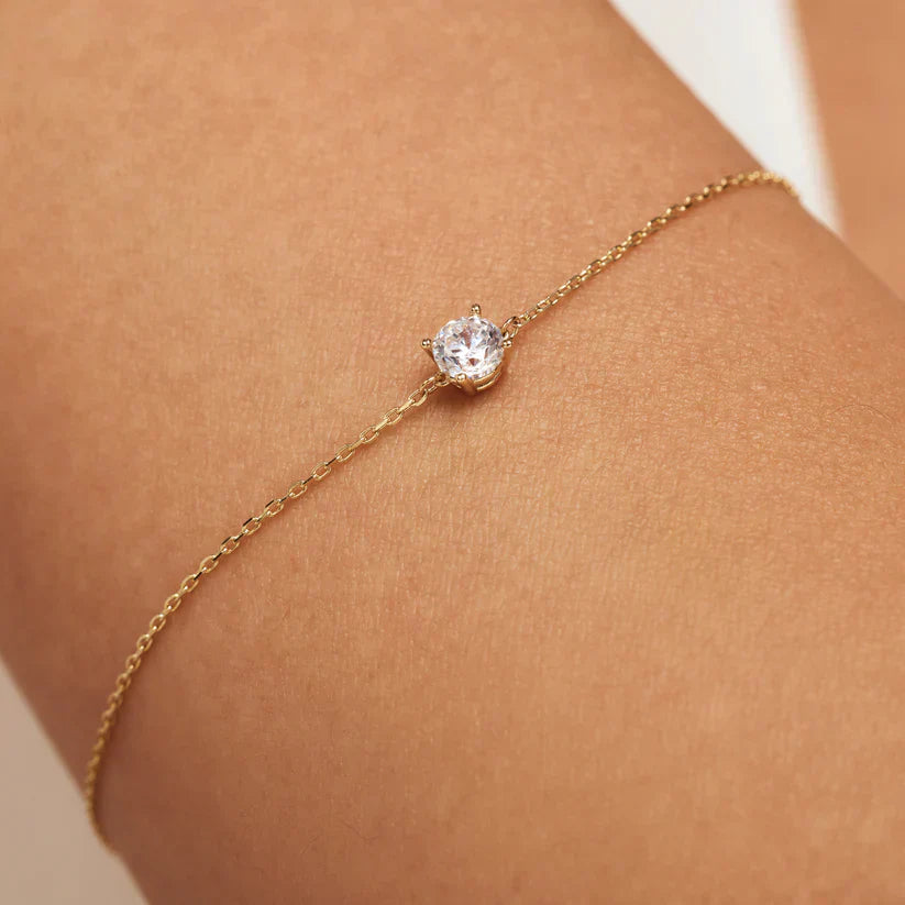Rosabella | Moissanite Link Bracelet - Gold