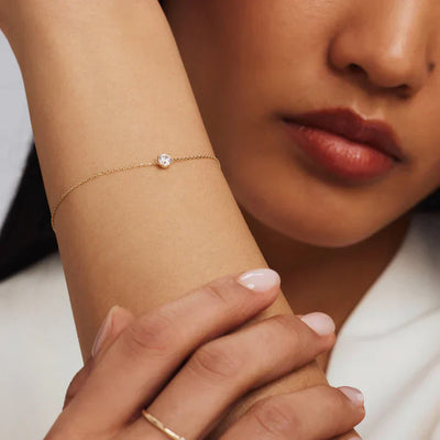 Rosabella | Moissanite Link Bracelet - Gold