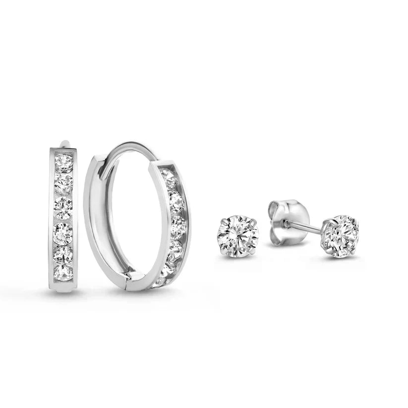 Camellia | Stone Earring Set - Gold