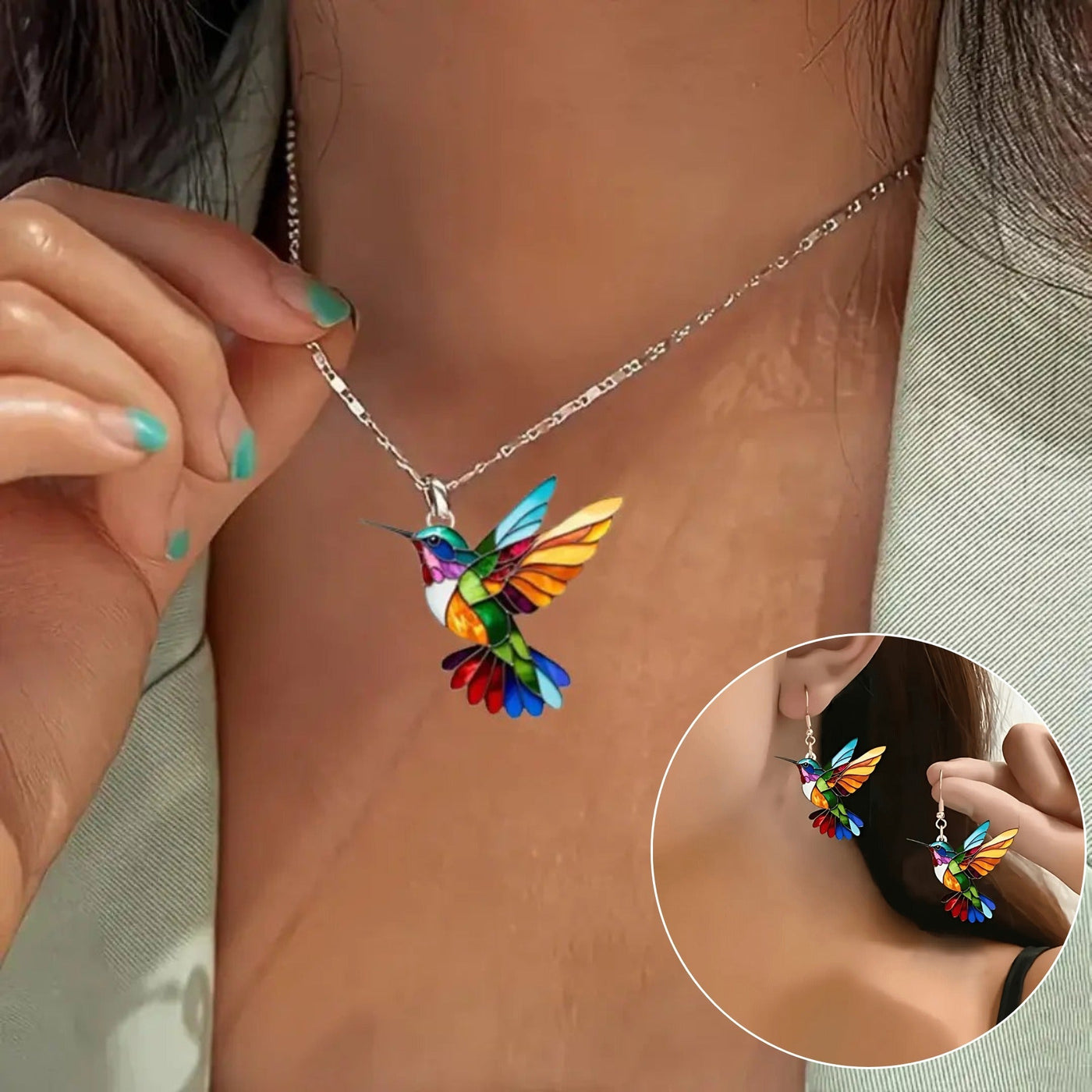 Isolde | Hummingbird Earrings Set