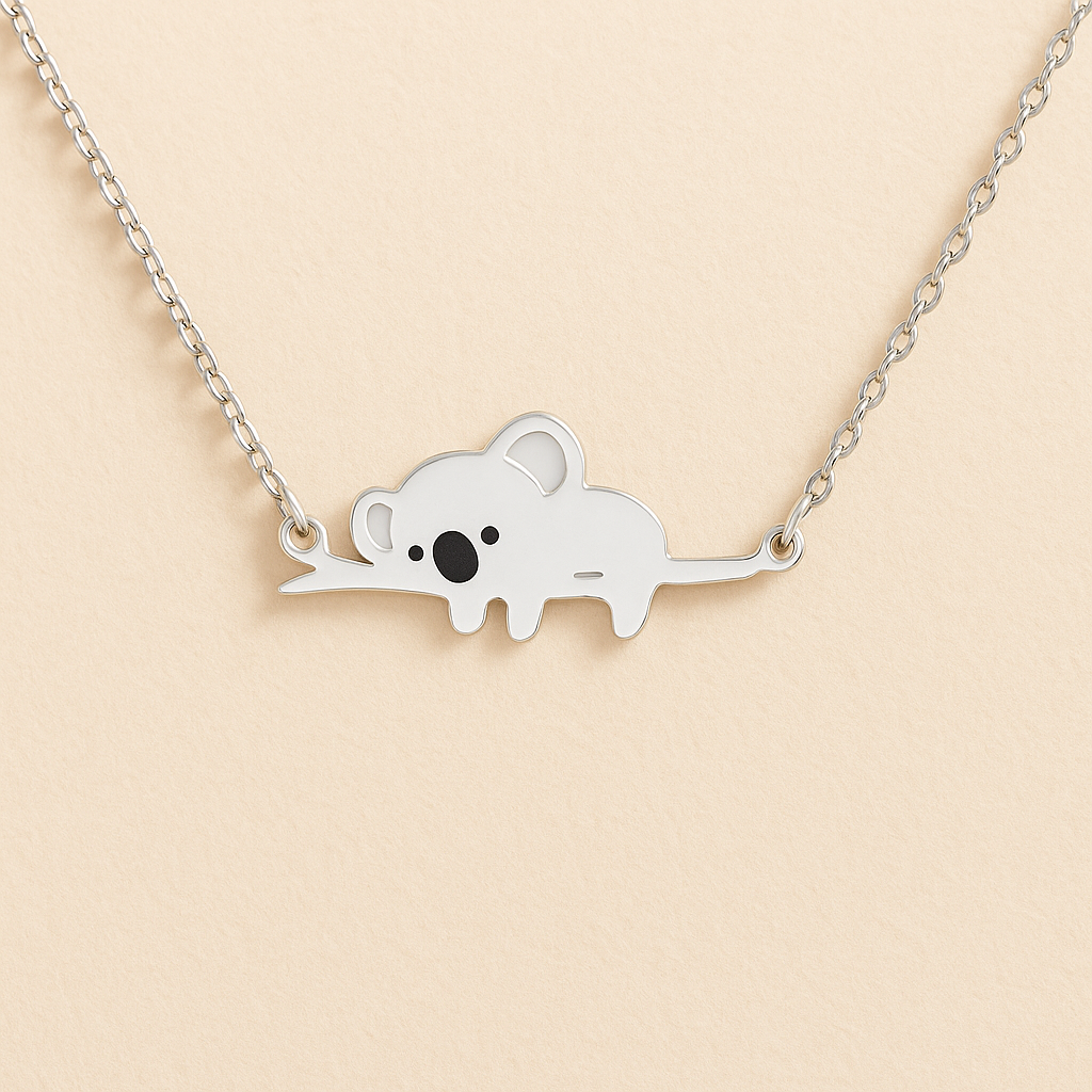 Zylara | Koala Silver Necklace