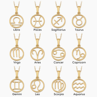 Zinnia | Zodiac Charm Necklace - Gold
