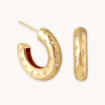 Marcellina | Hoop Gold Earrings - Gold