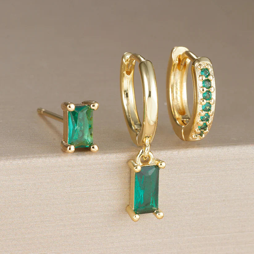 Narella | Geometric Gold Earrings
