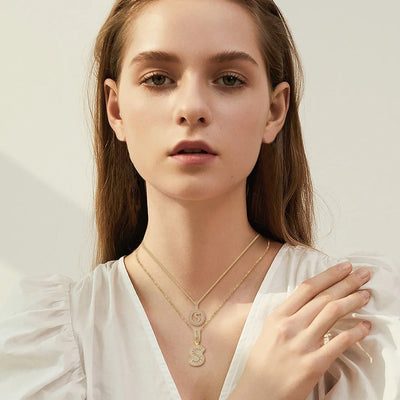 Francesca | Letter Pendant Necklace - Gold