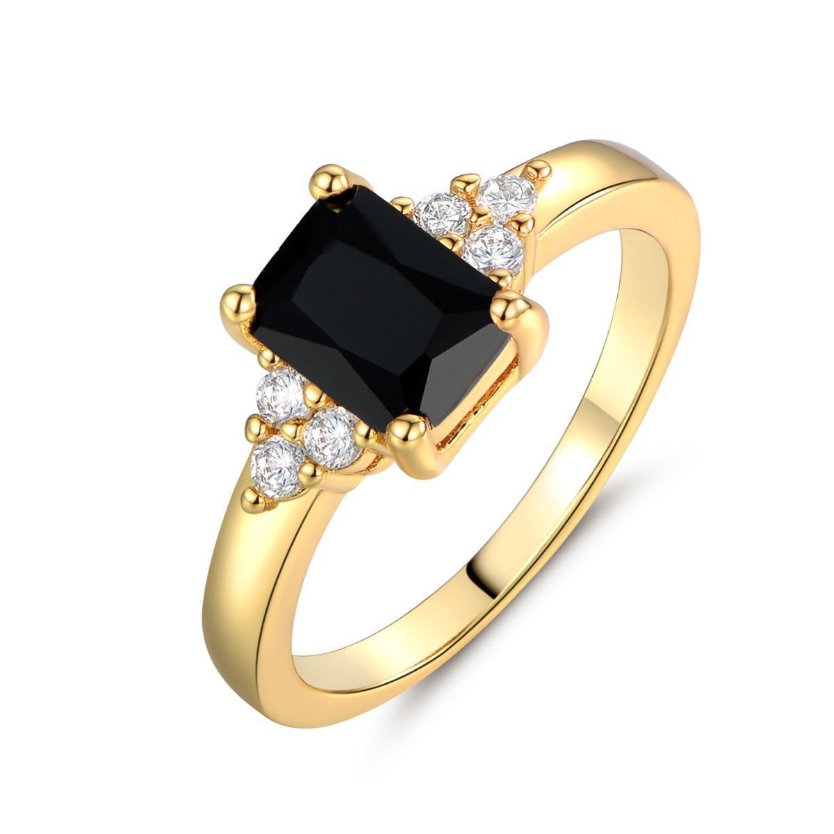 Selena | Spinel Baguette Ring - Gold