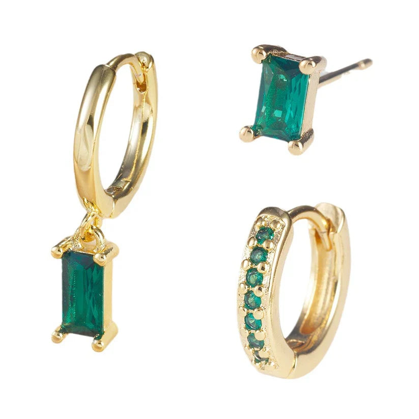 Narella | Geometric Gold Earrings