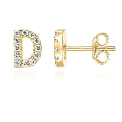 Ines | Initial Gold Stud - Gold