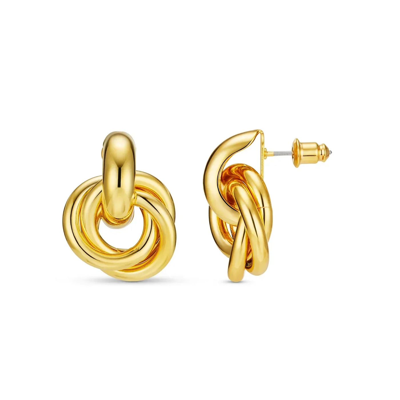Vivienne | Interlock Earrings - Gold