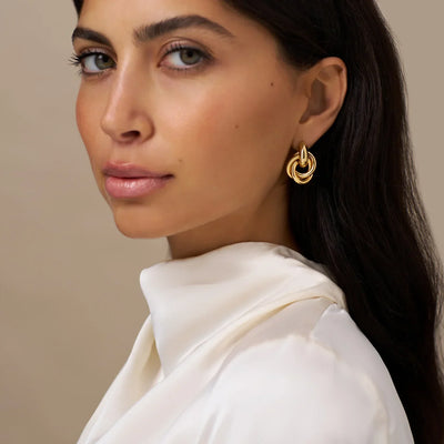 Vivienne | Interlock Earrings - Gold