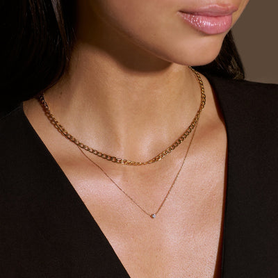 Celestina | Flat Curb Necklace - Gold