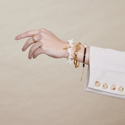 Lyra | T-Bar Link Bracelet - Gold