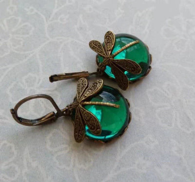 Bella | Gold Dragonfly Earrings