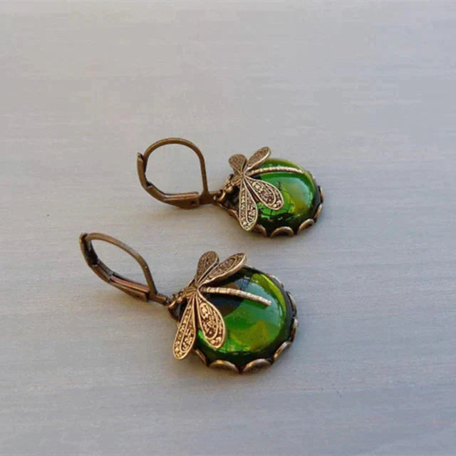 Bella | Gold Dragonfly Earrings
