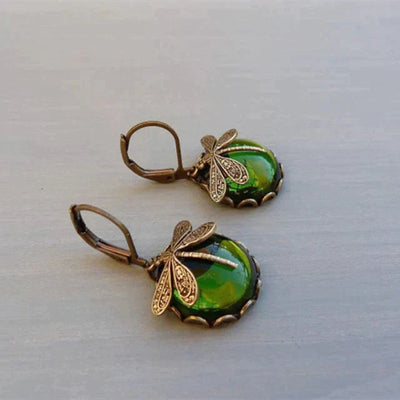 Bella | Gold Dragonfly Earrings