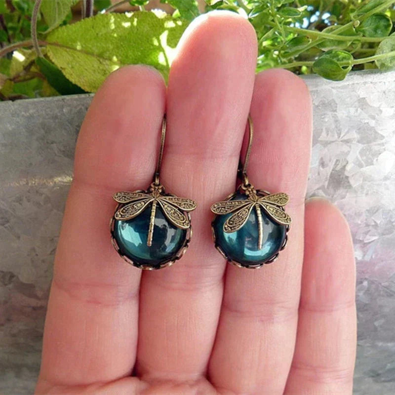 Bella | Gold Dragonfly Earrings