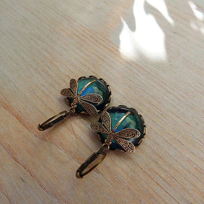 Bella | Gold Dragonfly Earrings