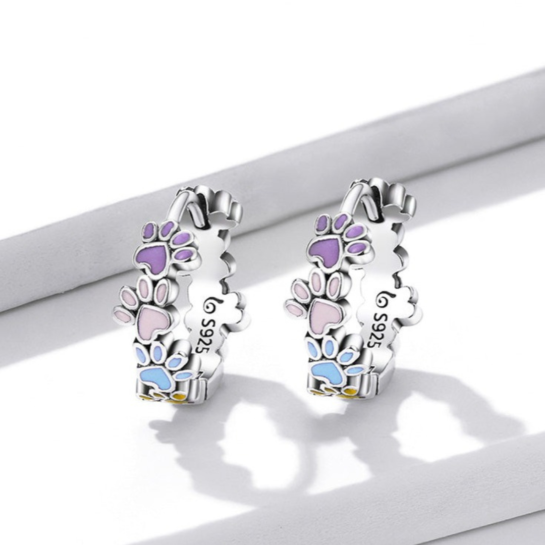 Viviane | Colorful Paw Hoops