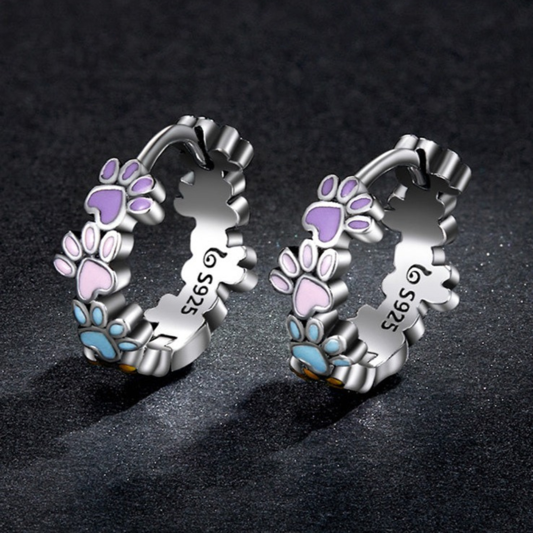 Viviane | Colorful Paw Hoops