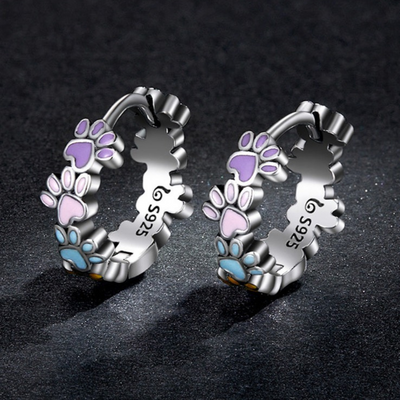 Viviane | Colorful Paw Hoops