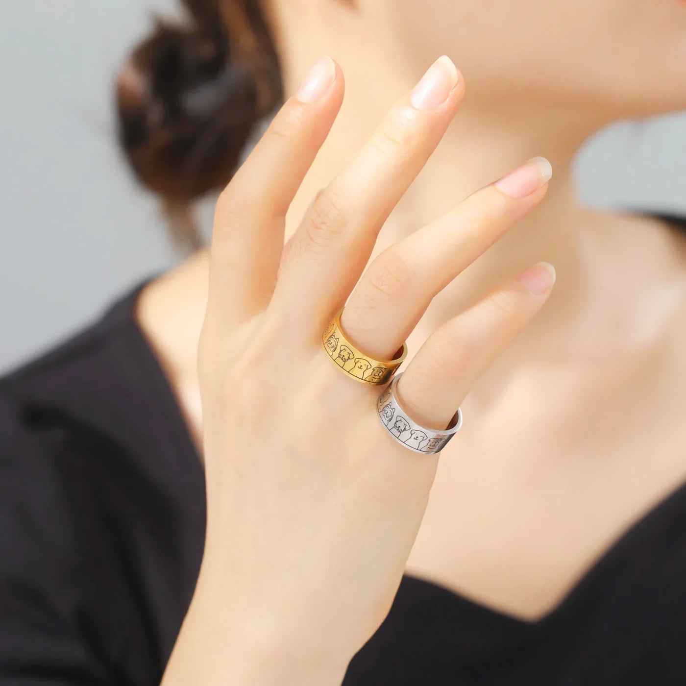 Evelora | Wide Dog Ring
