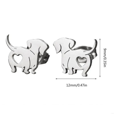 Tailbound I  Dachshund Dog Earring