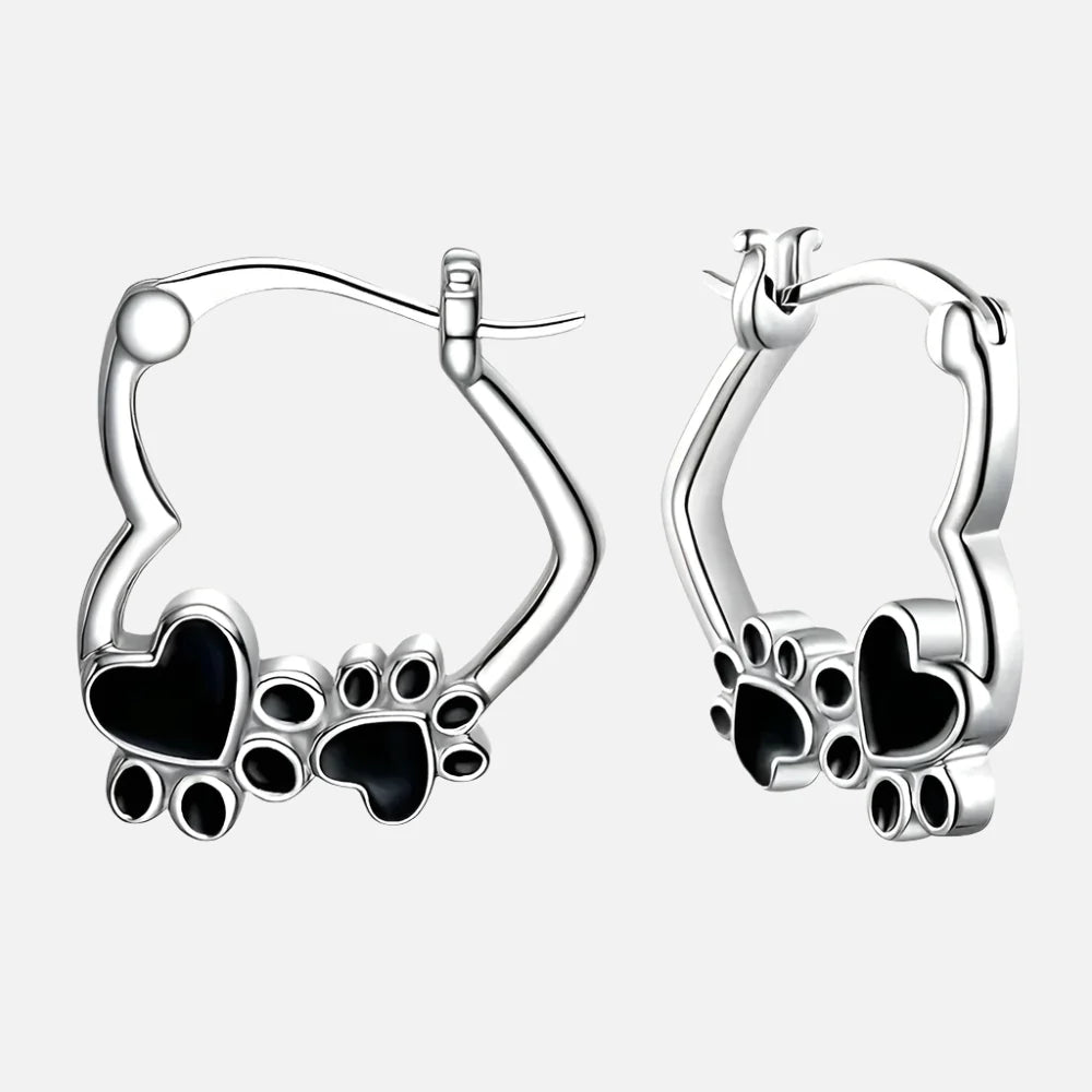 Emira | Paw Hoop Earrings