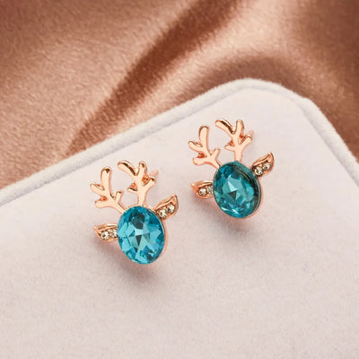 Aureline | Reindeer Crystal Earrings
