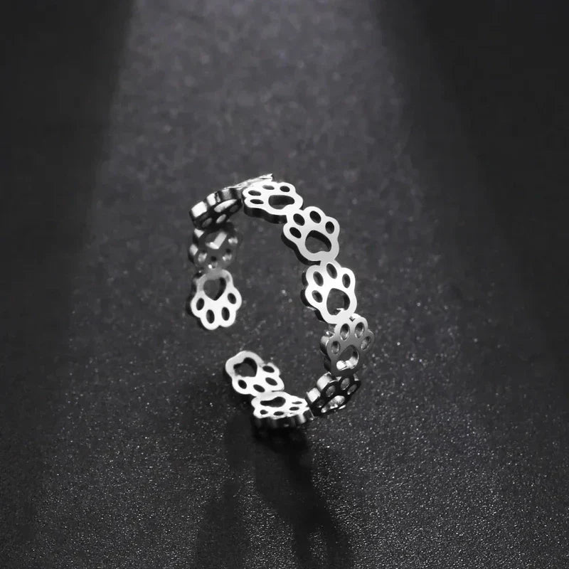 Paw Love I Adjustable Paw Print Ring