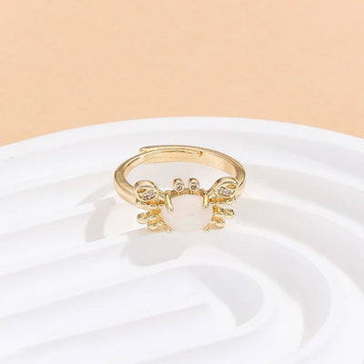 Crab Buddy I Moonstone Ring