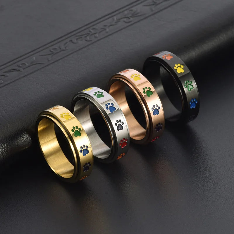 Lyrisse | Rainbow Paw Ring