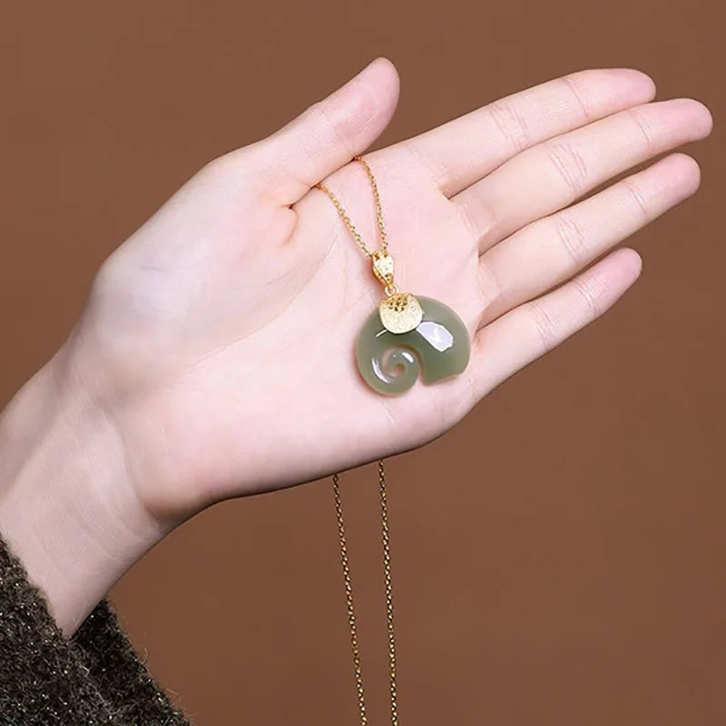 Saphira | Jade Elephant Necklace