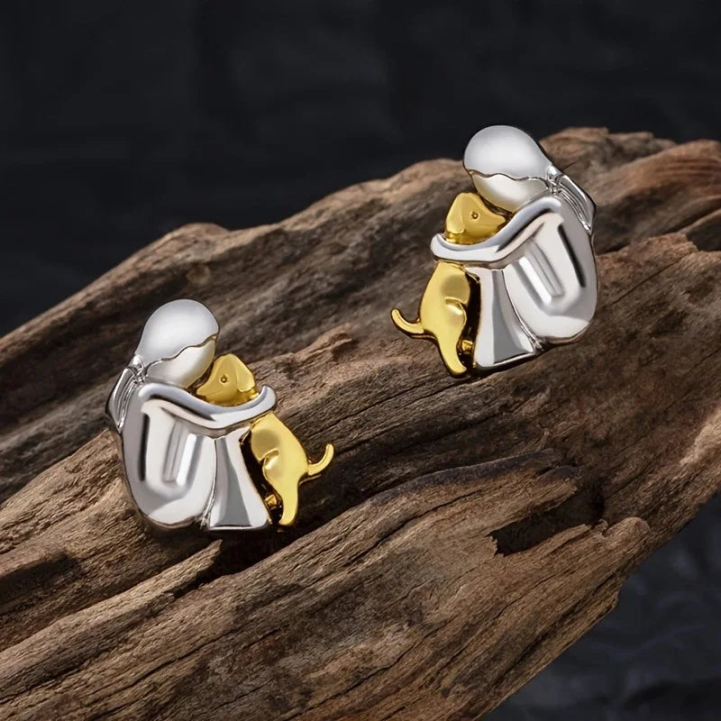 Clarisse | Gold Dog Lover Earrings