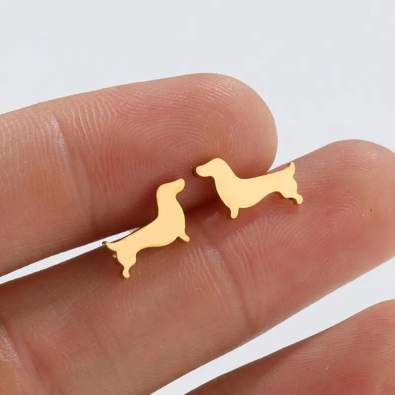 Ardelle | Dachshund Stud Earrings