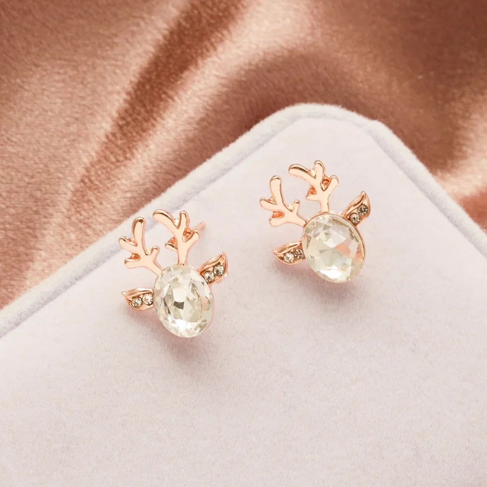 Aureline | Reindeer Crystal Earrings